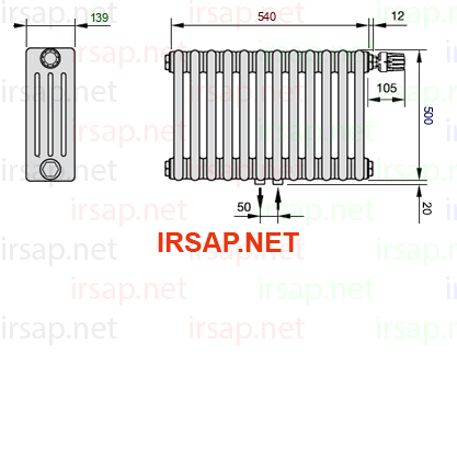 Радиатор IRSAP Tesi 40500/12 T52 CL 01